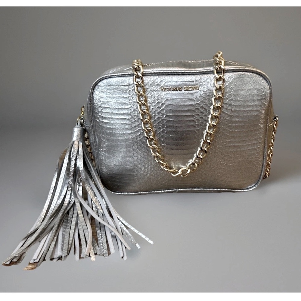 💋Victoria's Secret 2016 Fashion Show Silver Gold  Crossbody Bag - Purse